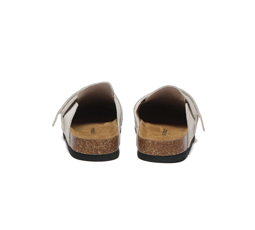 Double Adjustable Strap Embossed Slip - on Summer Flat Clog Slides Skyler - Slides - Sand - AU Ladies 4 / AU Men 2 / EU 35 - Uggoutlet