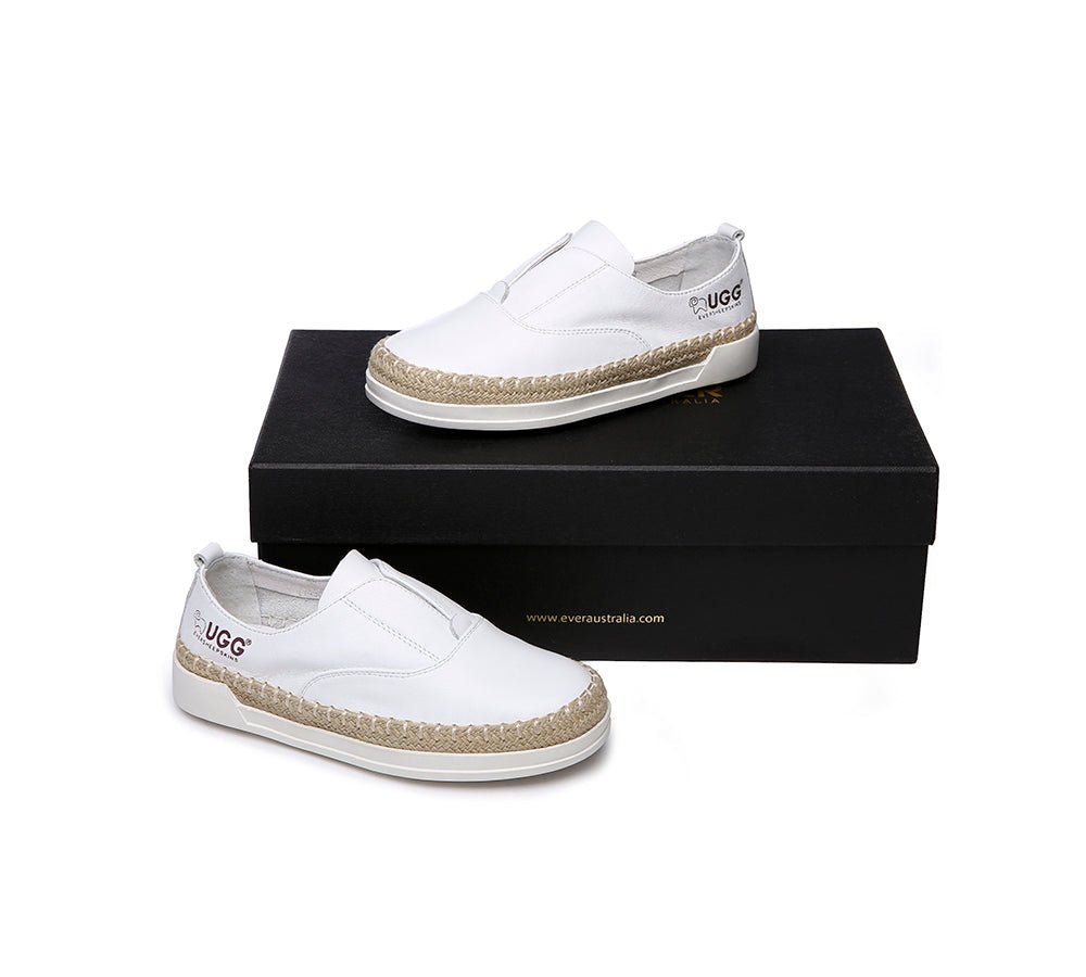 Ever UGG Kids Breathe Soft Leather Shoes 11499 - Kids Shoes - White - AU Kids 10 - 11 / EU 29 - Uggoutlet