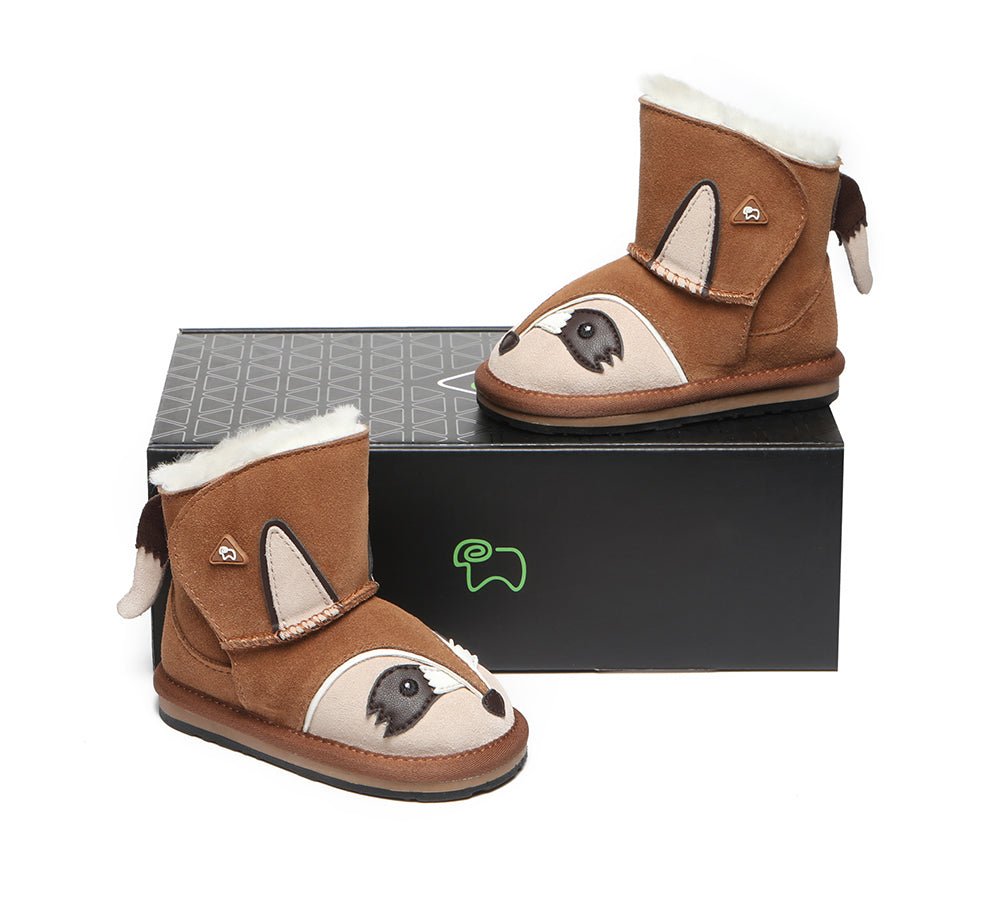 EVERAU® Hook And Loop Ugg Boots Squirrel Toddler - UGG Boots - Chestnut - S - Uggoutlet