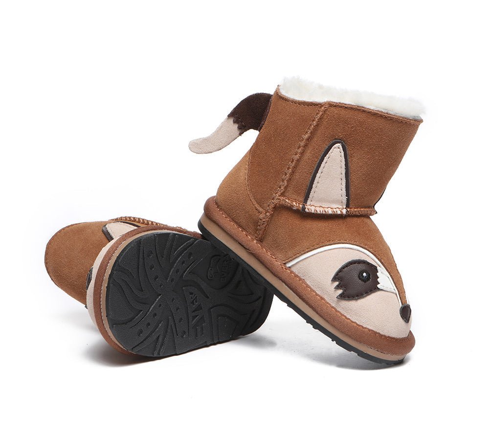 EVERAU® Hook And Loop Ugg Boots Squirrel Toddler - UGG Boots - Chestnut - S - Uggoutlet