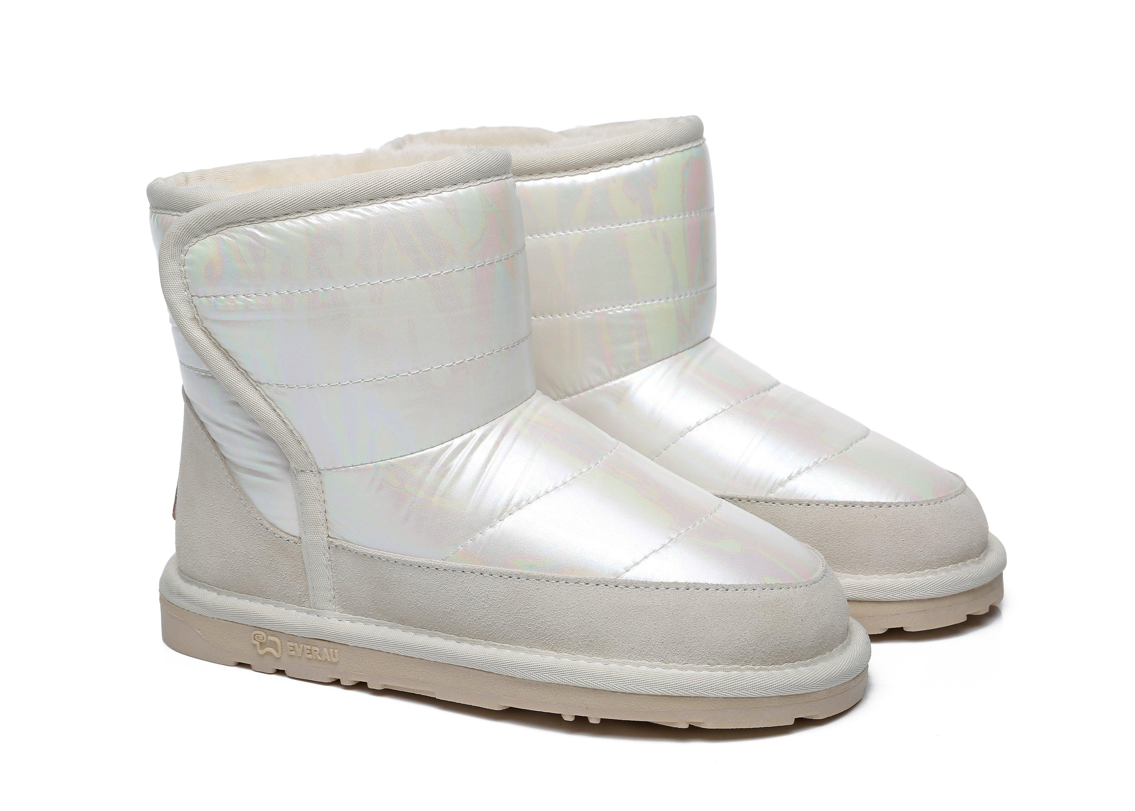 EVERAU® Kids Sheepskin Boots Polar - UGG Boots - White - AU Kids 6-7 / EU 25 - Uggoutlet