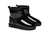 EVERAU® Mini Patent Leather Boots Women Linker - UGG Boots - Black - AU Ladies 4 / AU Men 2 / EU 35 - Uggoutlet