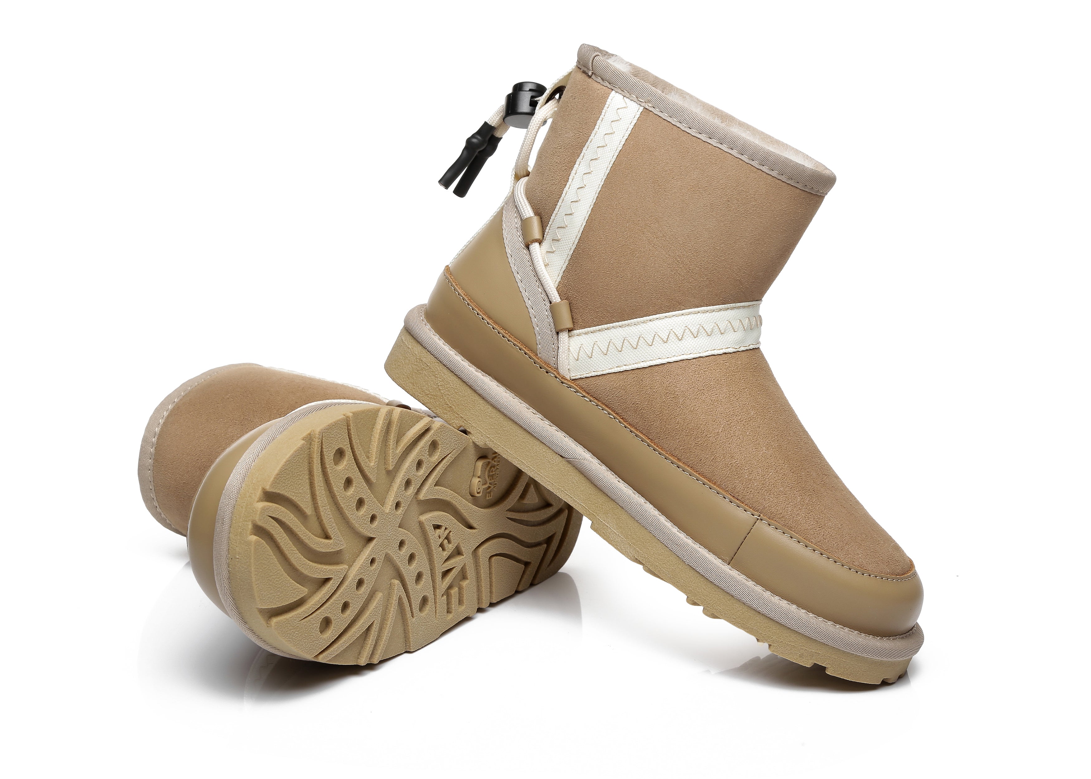 EVERAU® Mini Sheepskin Boots Women Caslon - UGG Boots - Beige - AU Ladies 4 / AU Men 2 / EU 35 - Uggoutlet