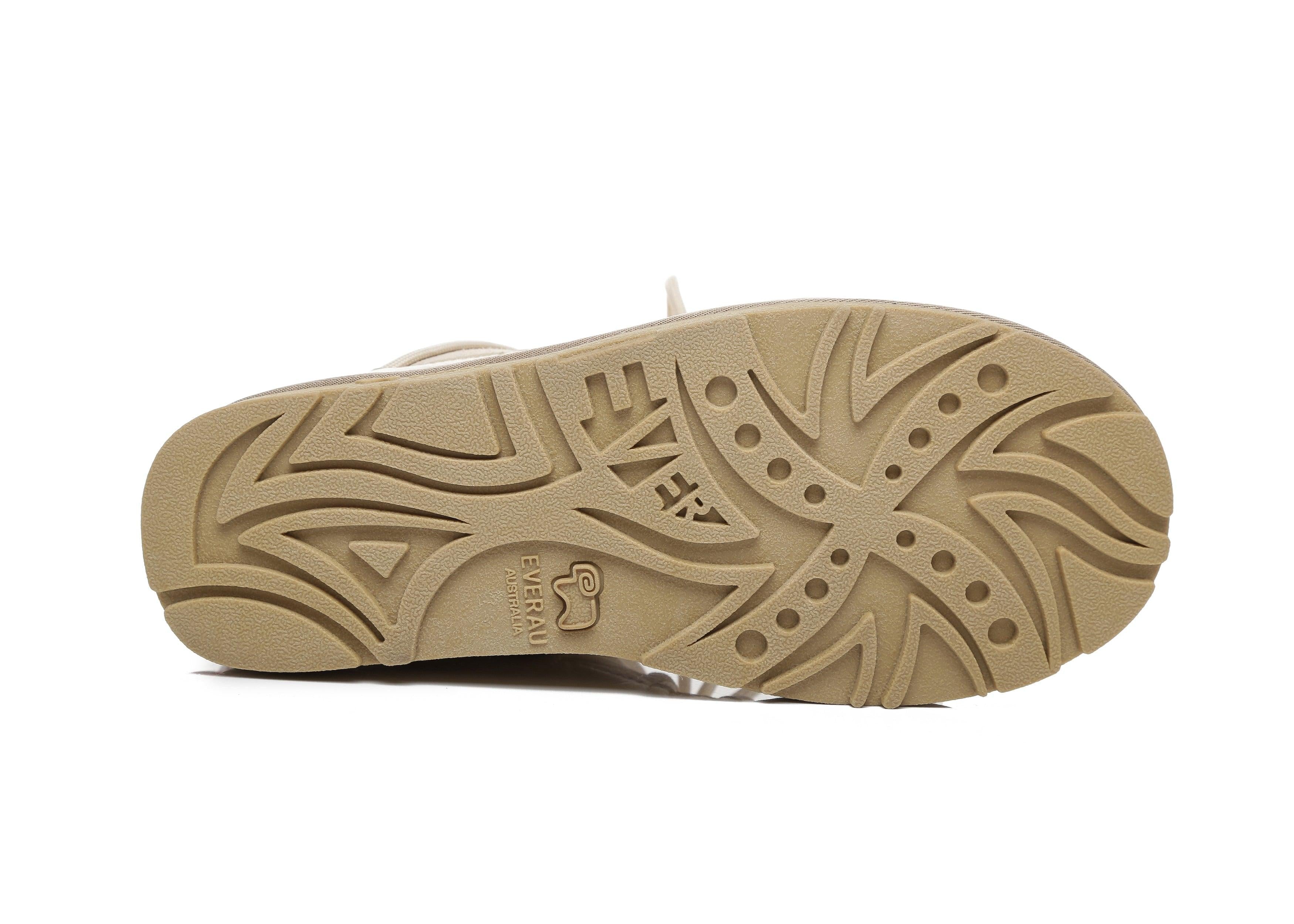 EVERAU® Mini Sheepskin Snowboots Women Didot - UGG Boots - Beige - AU Ladies 4 / AU Men 2 / EU 35 - Uggoutlet