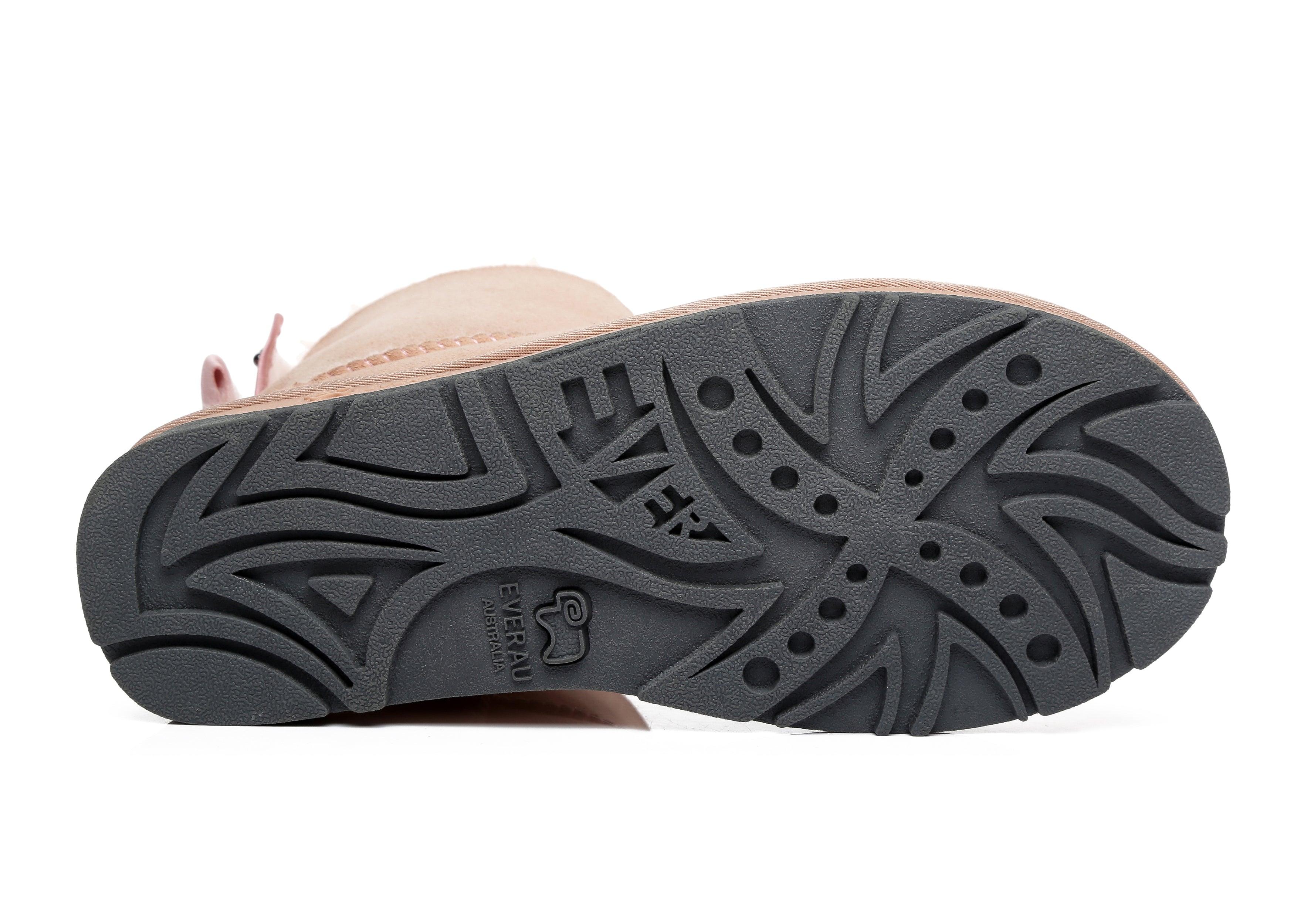 EVERAU® Mini Single Bow Women Wabbit Boots - UGG Boots - Pink - AU Ladies 4 / AU Men 2 / EU 35 - Uggoutlet