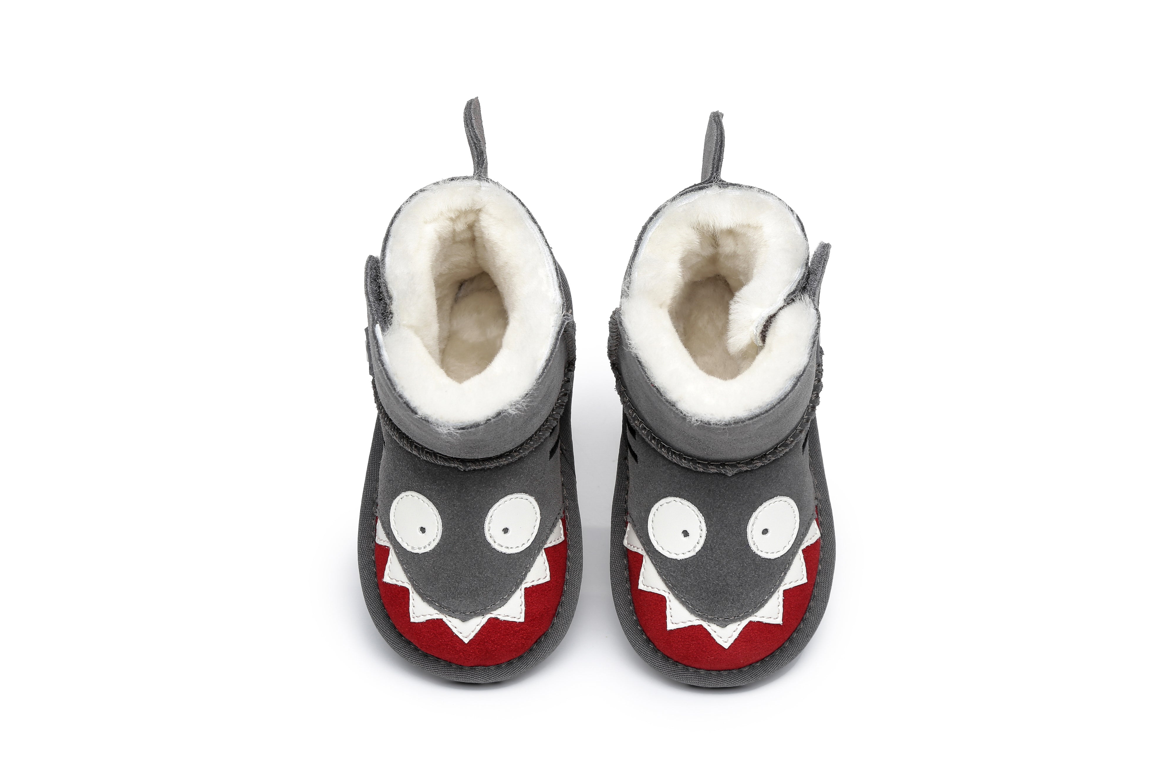 EVERAU® Shark Sheepskin Boots Toddler - UGG Boots - Grey - S - Uggoutlet