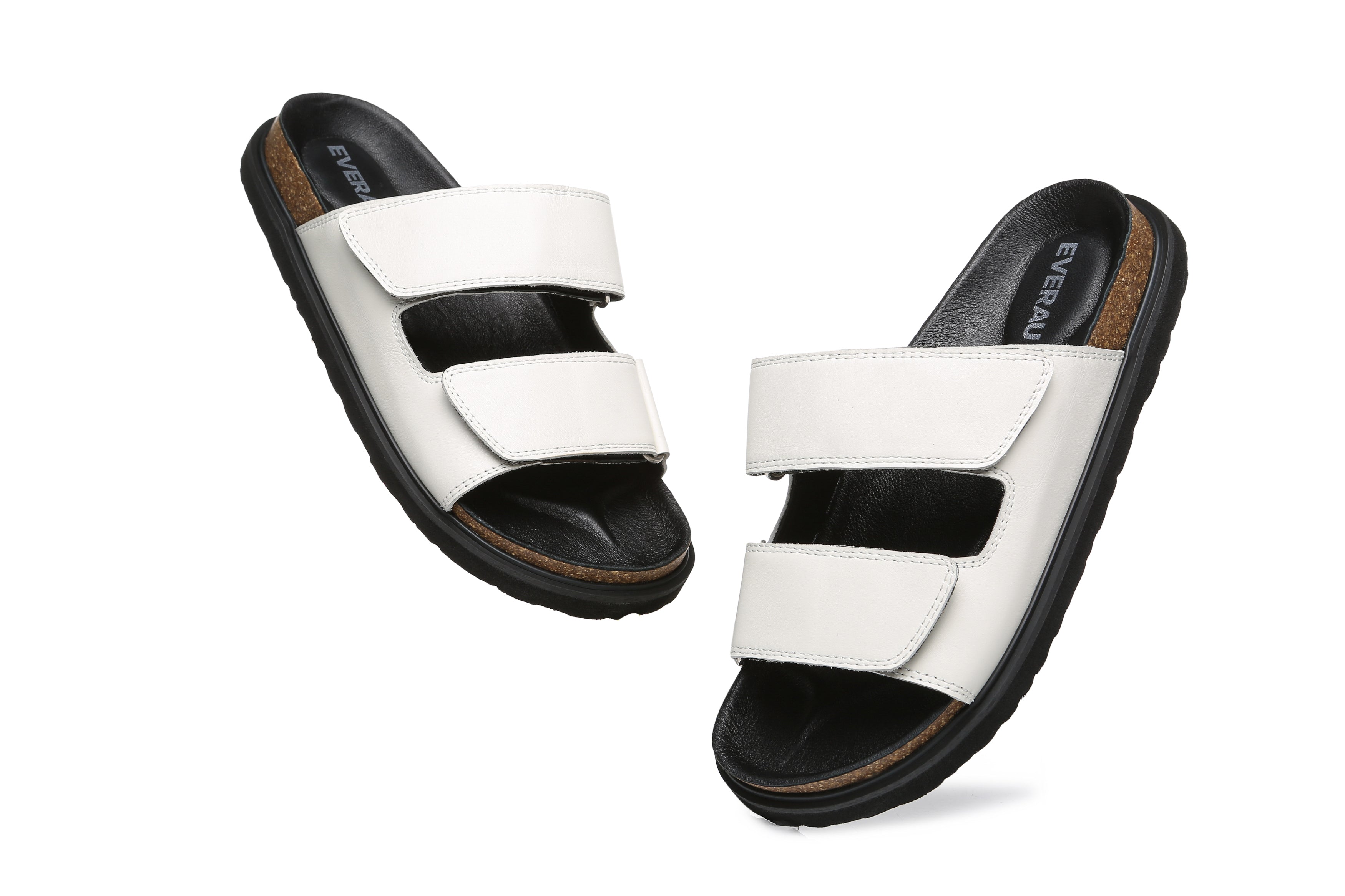 EVERAU® Summer Slide Kora - Sandals - Cream - AU Ladies 4 / AU Men 2 / EU 35 - Uggoutlet