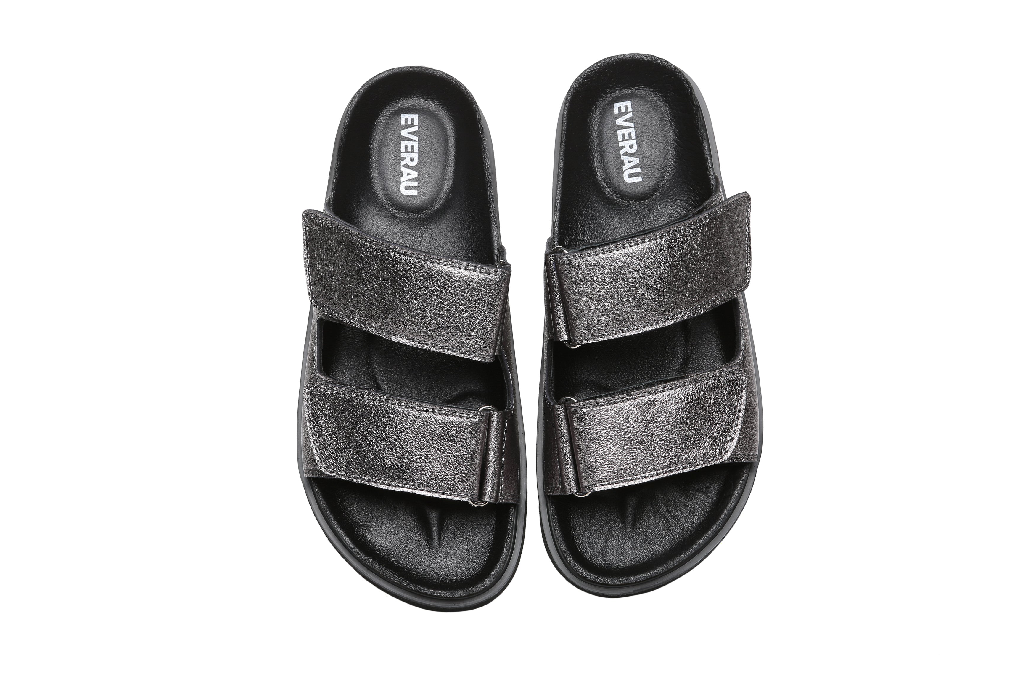 EVERAU® Summer Slide Kora - Sandals - Pewter - AU Ladies 4 / AU Men 2 / EU 35 - Uggoutlet