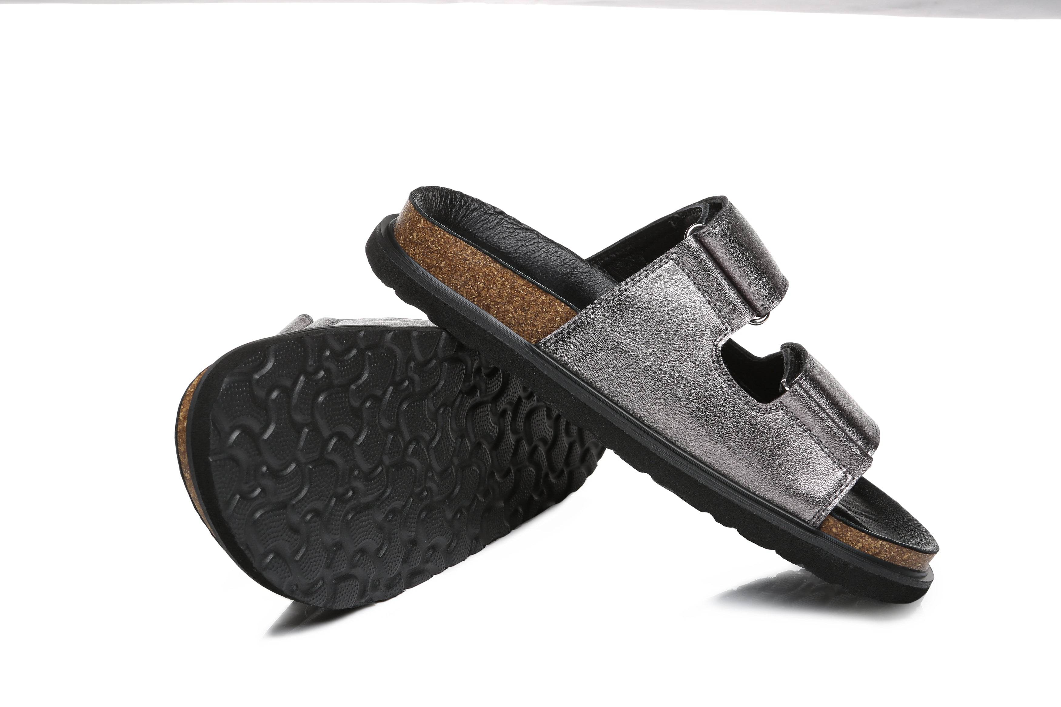 EVERAU® Summer Slide Kora - Sandals - Pewter - AU Ladies 4 / AU Men 2 / EU 35 - Uggoutlet