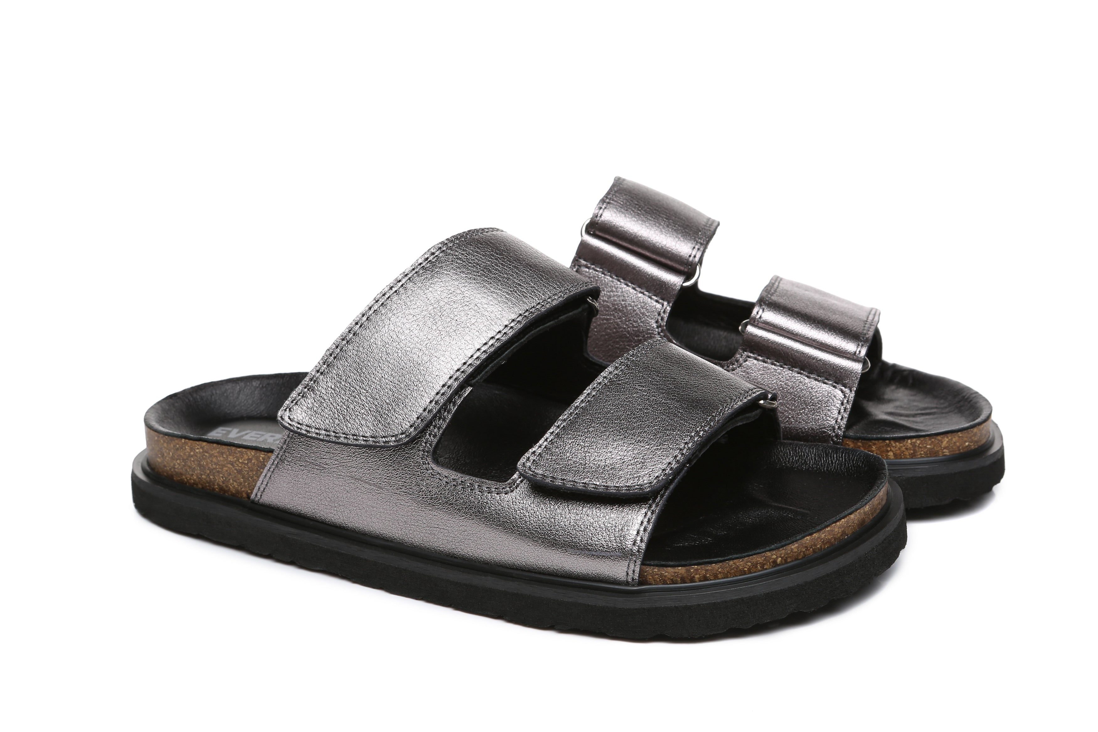 EVERAU® Summer Slide Kora - Sandals - Pewter - AU Ladies 4 / AU Men 2 / EU 35 - Uggoutlet