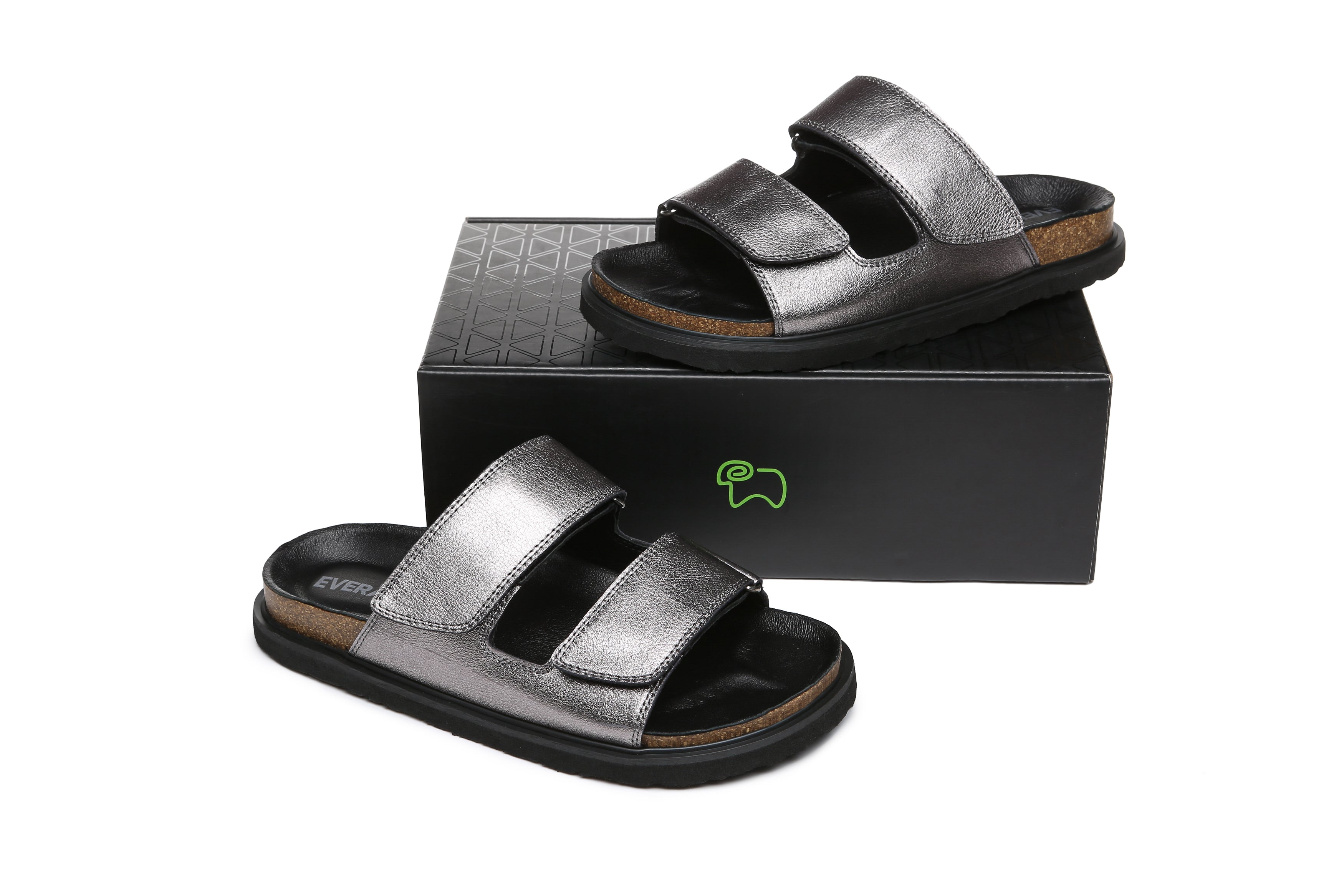 EVERAU® Summer Slide Kora - Sandals - Pewter - AU Ladies 4 / AU Men 2 / EU 35 - Uggoutlet