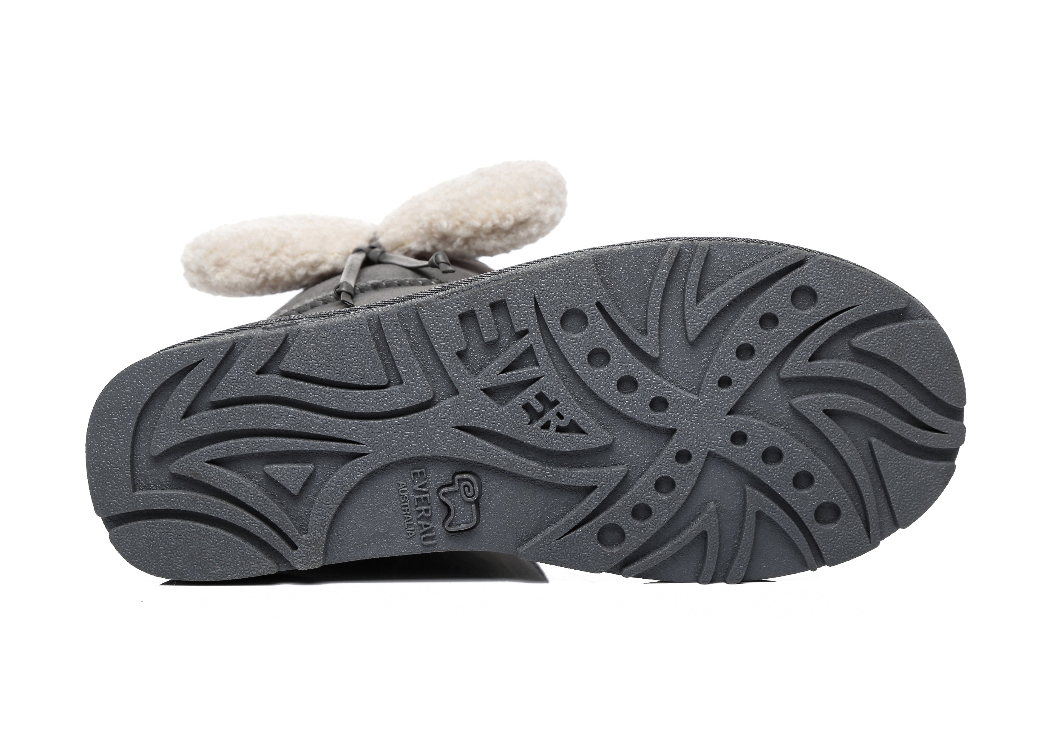 EVERAU® Women Mini Sheepskin Boots With Bow Vela - UGG Boots - Grey - AU Ladies 4 / AU Men 2 / EU 35 - Uggoutlet