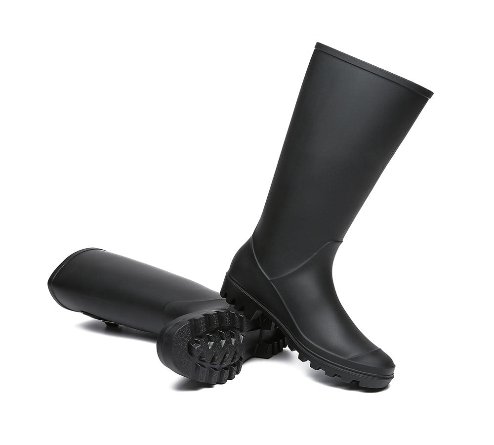 TARRAMARRA® Rainboots ,Tall Gumboots Women Veronica With Wool Insoles - Fashion Boots - Black - AU Ladies 10 / AU Men 8 / EU 41 - Uggoutlet