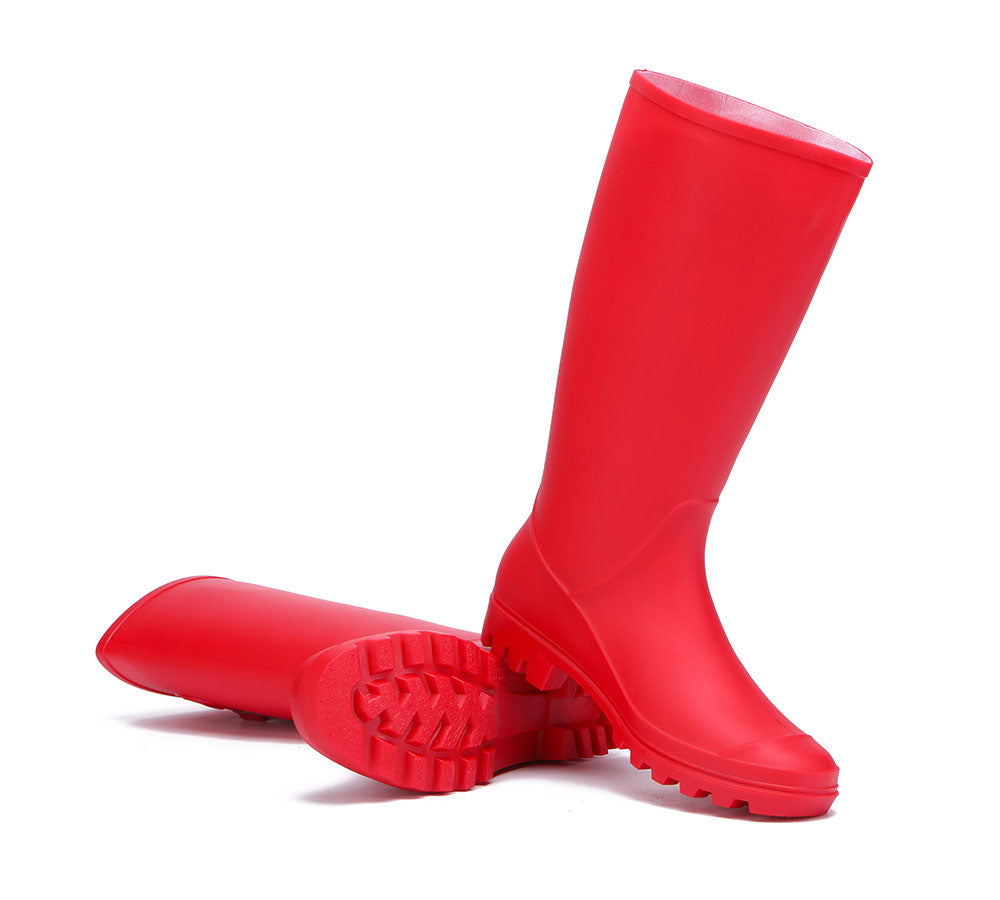 TARRAMARRA® Rainboots ,Tall Gumboots Women Veronica With Wool Insoles - Fashion Boots - Red - AU Ladies 10 / AU Men 8 / EU 41 - Uggoutlet