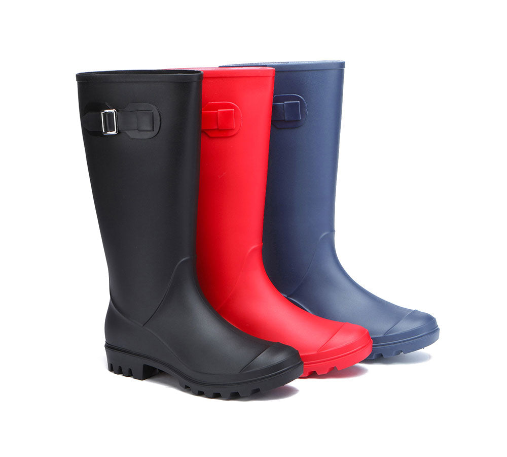 TARRAMARRA® Rainboots ,Tall Gumboots Women Veronica With Wool Insoles - Fashion Boots - Navy Blue - AU Ladies 5 / AU Men 3 / EU 36 - Uggoutlet