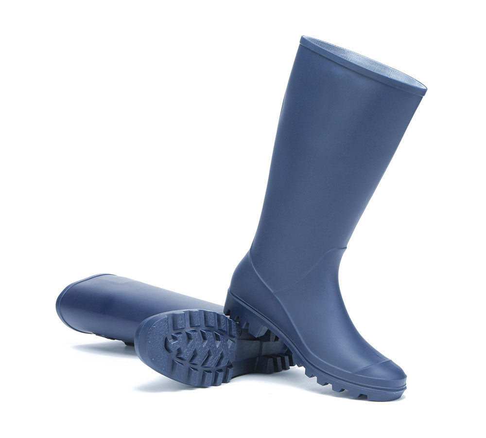TARRAMARRA® Rainboots ,Tall Gumboots Women Veronica With Wool Insoles - Fashion Boots - Navy Blue - AU Ladies 10 / AU Men 8 / EU 41 - Uggoutlet
