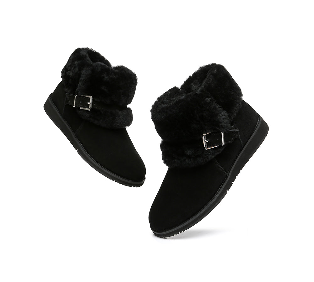 Fashion Boots - TA Colette Women Ankle Boots Flat Ugg Fashion Boots