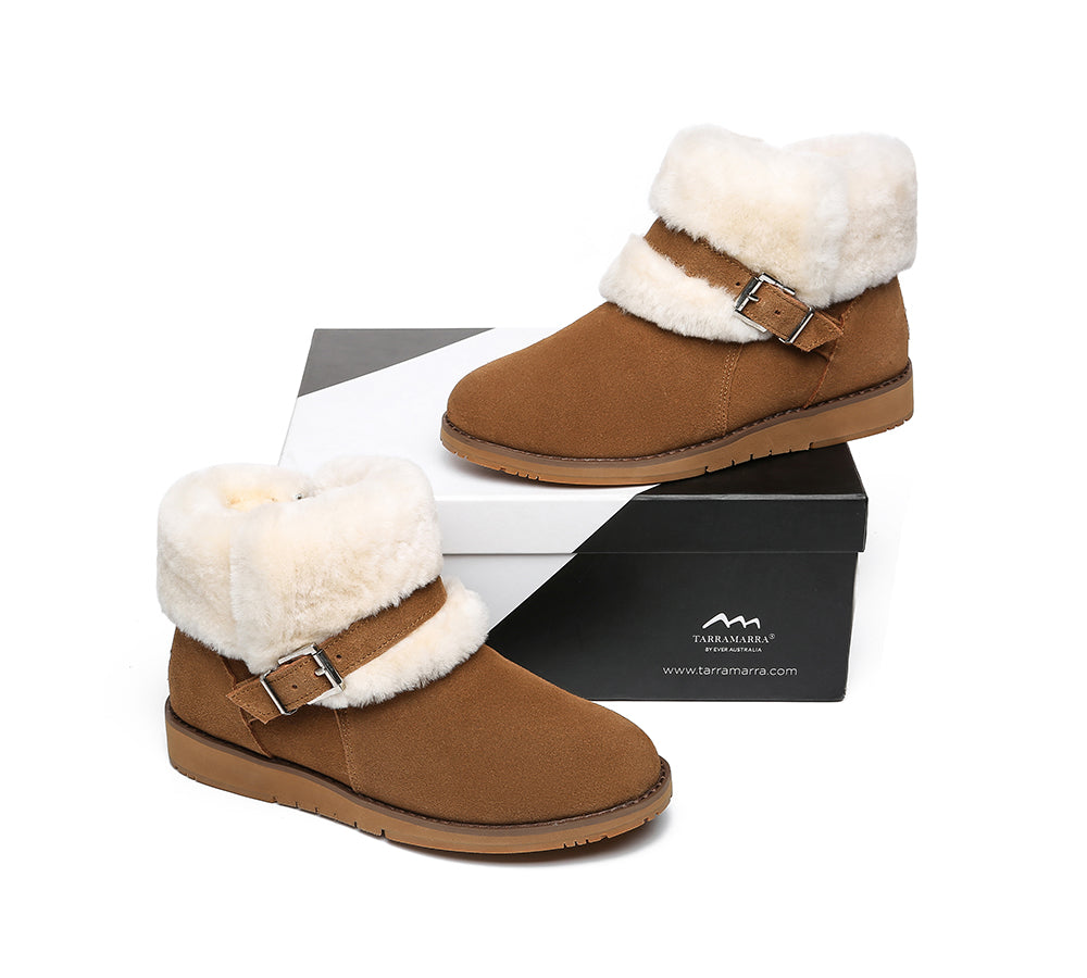 Fashion Boots - TA Colette Women Ankle Boots Flat Ugg Fashion Boots