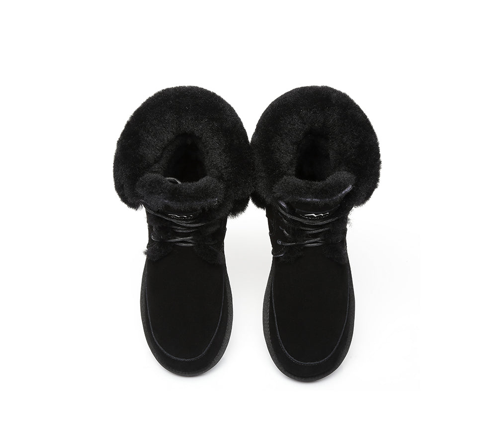 Fashion Boots - TA Dora Fashion Lace Up Suede Boots