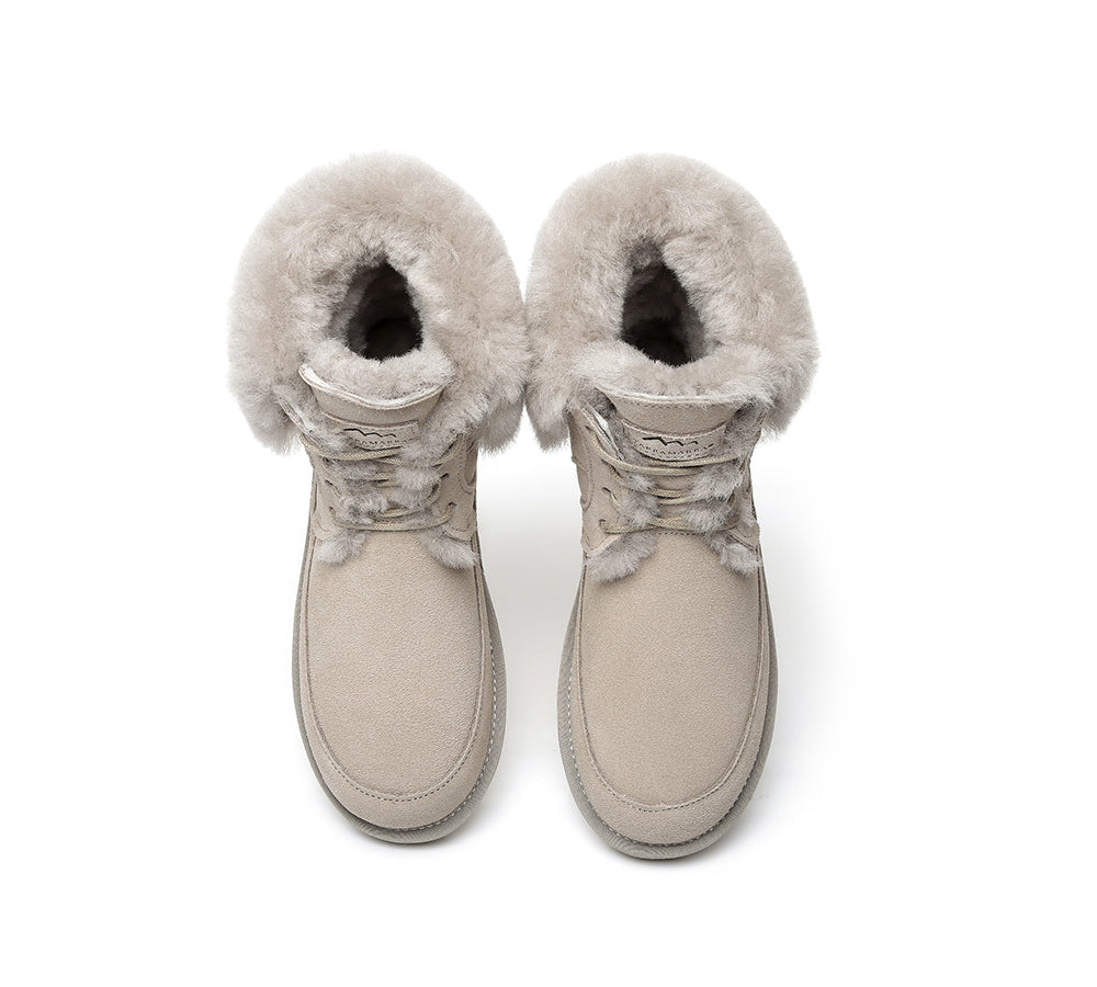 Fashion Boots - TA Dora Fashion Lace Up Suede Boots