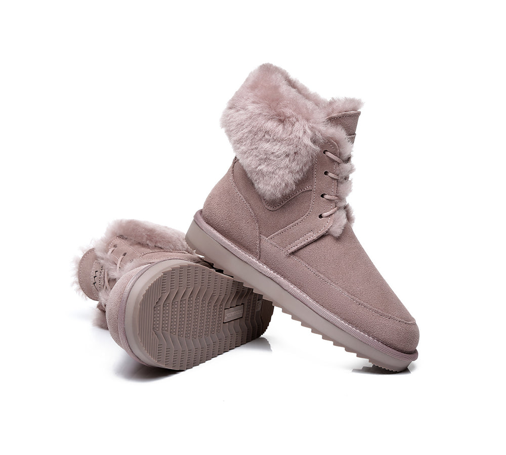 Fashion Boots - TA Dora Fashion Lace Up Suede Boots