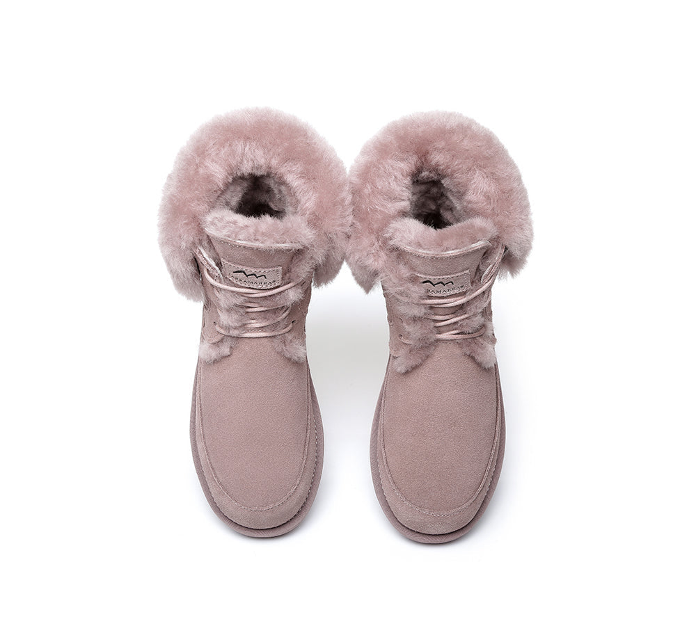 Fashion Boots - TA Dora Fashion Lace Up Suede Boots