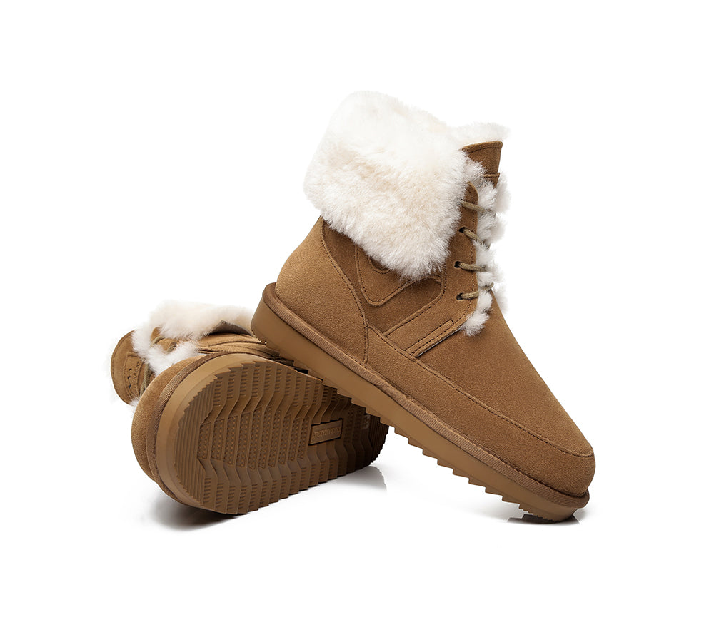 Fashion Boots - TA Dora Fashion Lace Up Suede Boots