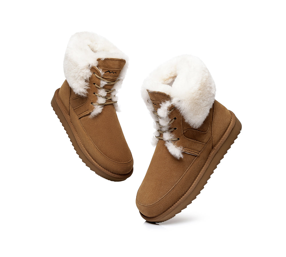 Fashion Boots - TA Dora Fashion Lace Up Suede Boots