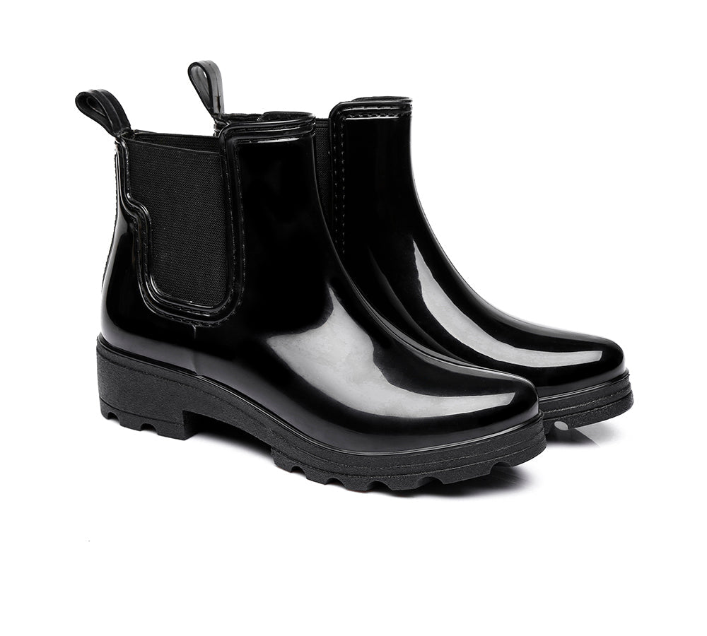 Fashion Boots - UGG Rainboots, Ankle Gumboots Women Vivily With Wool Insole