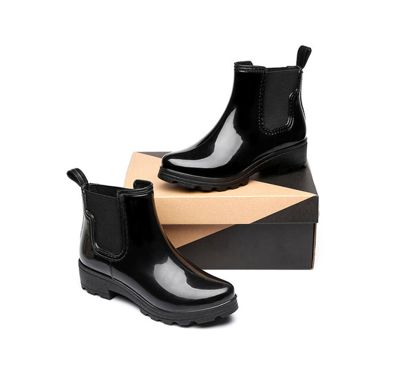 Fashion Boots - UGG Rainboots, Ankle Gumboots Women Vivily With Wool Insole