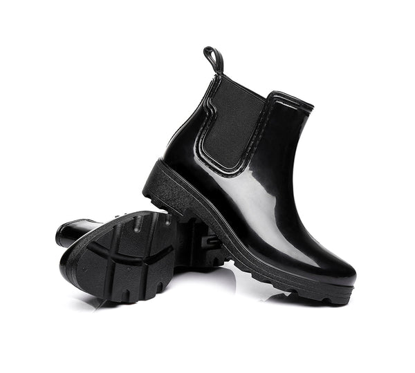 Fashion Boots - UGG Rainboots, Ankle Gumboots Women Vivily With Wool Insole