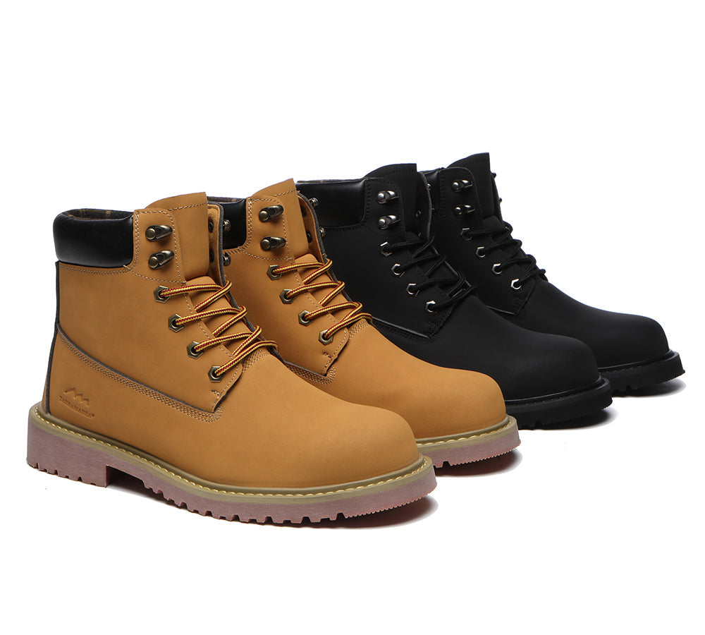 Fashion Boots - Work Safety Lace Up Boots Men Jaden