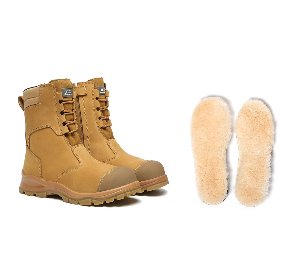 Work Safety Lace Up Men Boots Steel Toe With Wool Insoles Peter Uggoutlet
