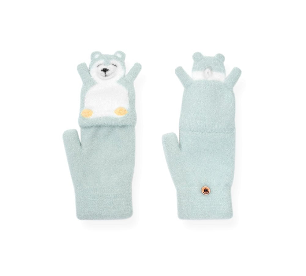 Fingerless Ultra Plush Knit Bearling Gloves - Gloves - Green - One Size - Uggoutlet