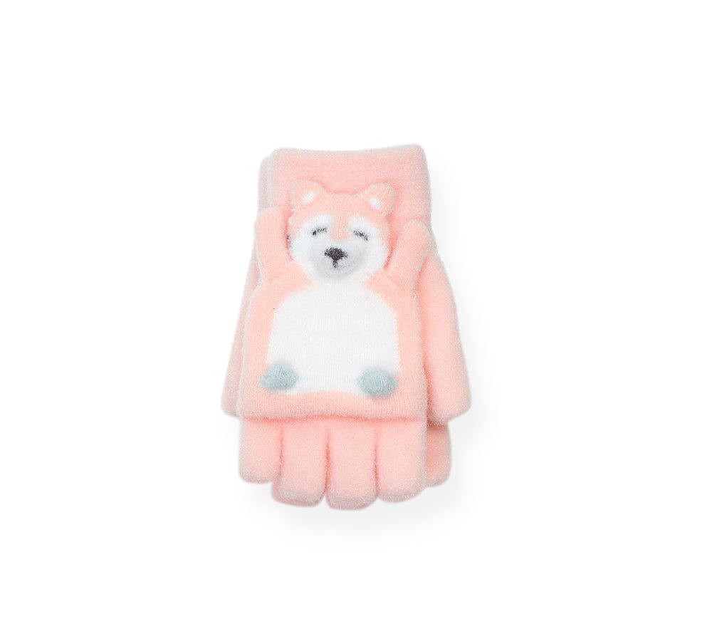 Fingerless Ultra Plush Knit Bearling Gloves - Gloves - Light Pink - One Size - Uggoutlet