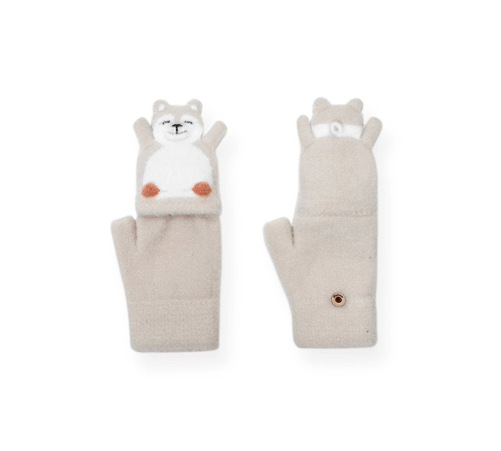 Fingerless Ultra Plush Knit Bearling Gloves - Gloves - Sand - One Size - Uggoutlet