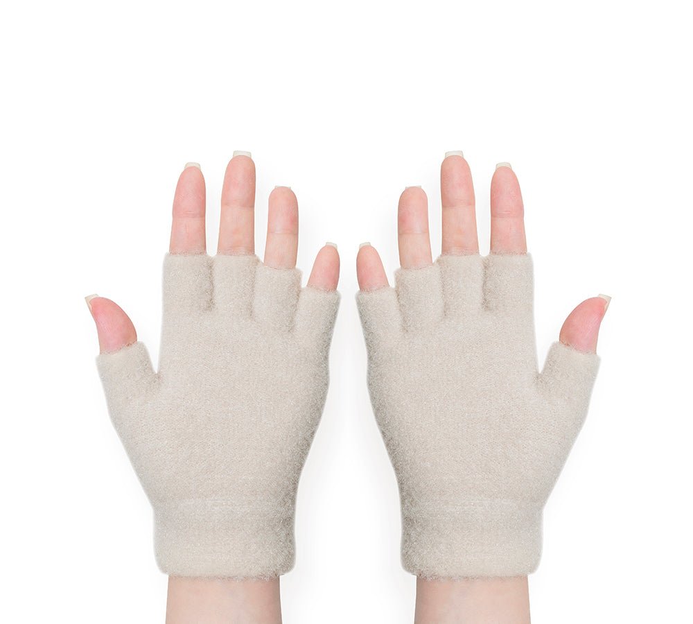 Fingerless Ultra Plush Knit Bearling Gloves - Gloves - Sand - One Size - Uggoutlet