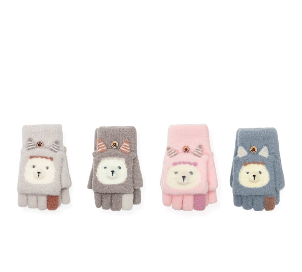 Fingerless Ultra Plush Knit Ewe Gloves - Gloves - Sand - One Size - Uggoutlet