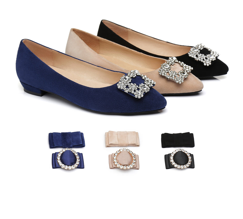 Flats - AS UGG Women Leather Ballet Flats Isabella