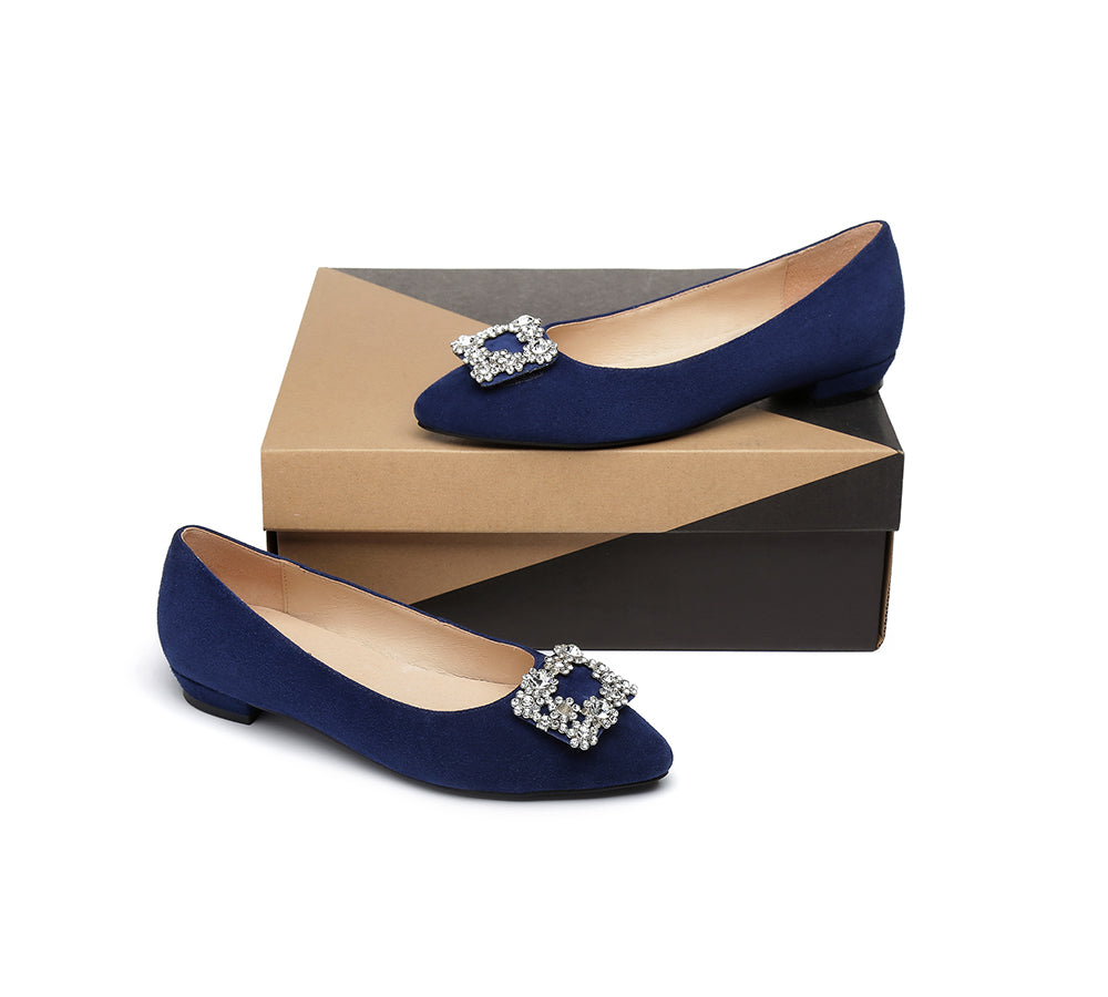 Flats - AS UGG Women Leather Ballet Flats Isabella