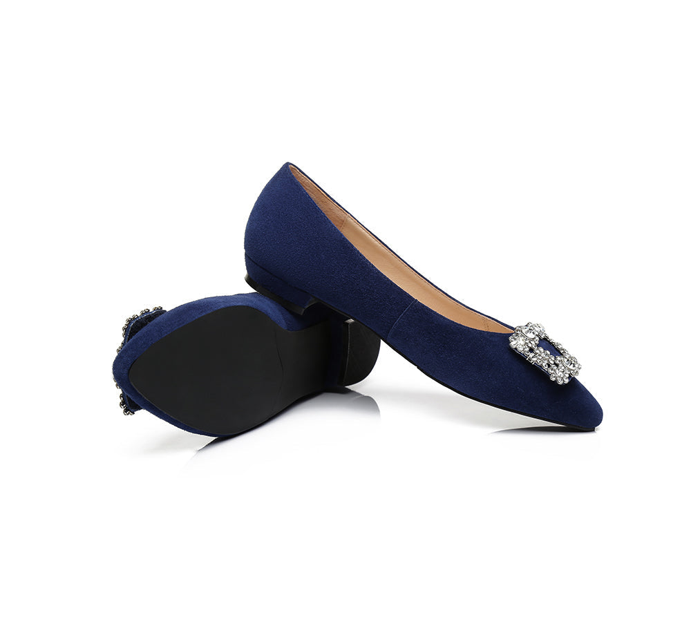 Flats - AS UGG Women Leather Ballet Flats Isabella
