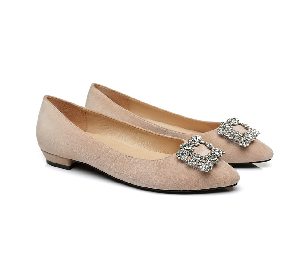 Flats - AS UGG Women Leather Ballet Flats Isabella