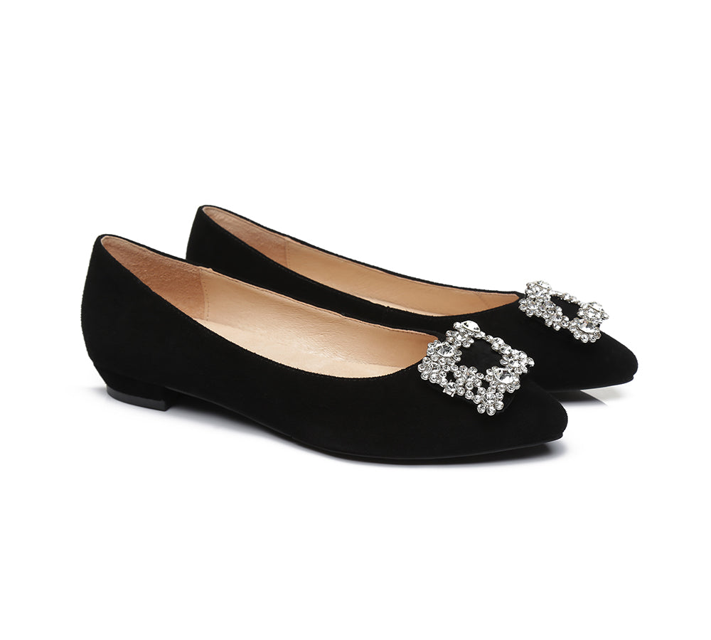 Flats - AS UGG Women Leather Ballet Flats Isabella