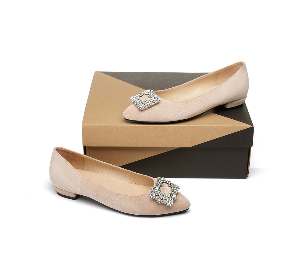 Flats - AS UGG Women Leather Ballet Flats Isabella
