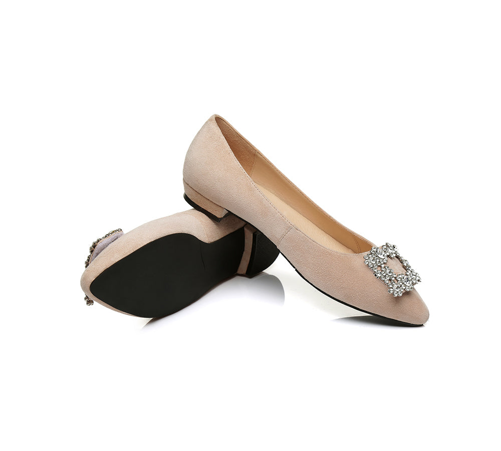 Flats - AS UGG Women Leather Ballet Flats Isabella