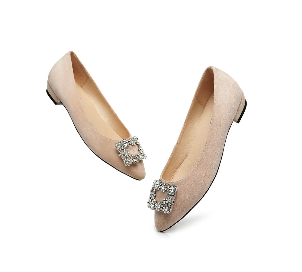 Flats - AS UGG Women Leather Ballet Flats Isabella