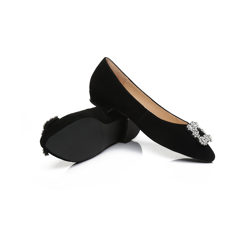 Flats - AS UGG Women Leather Ballet Flats Isabella