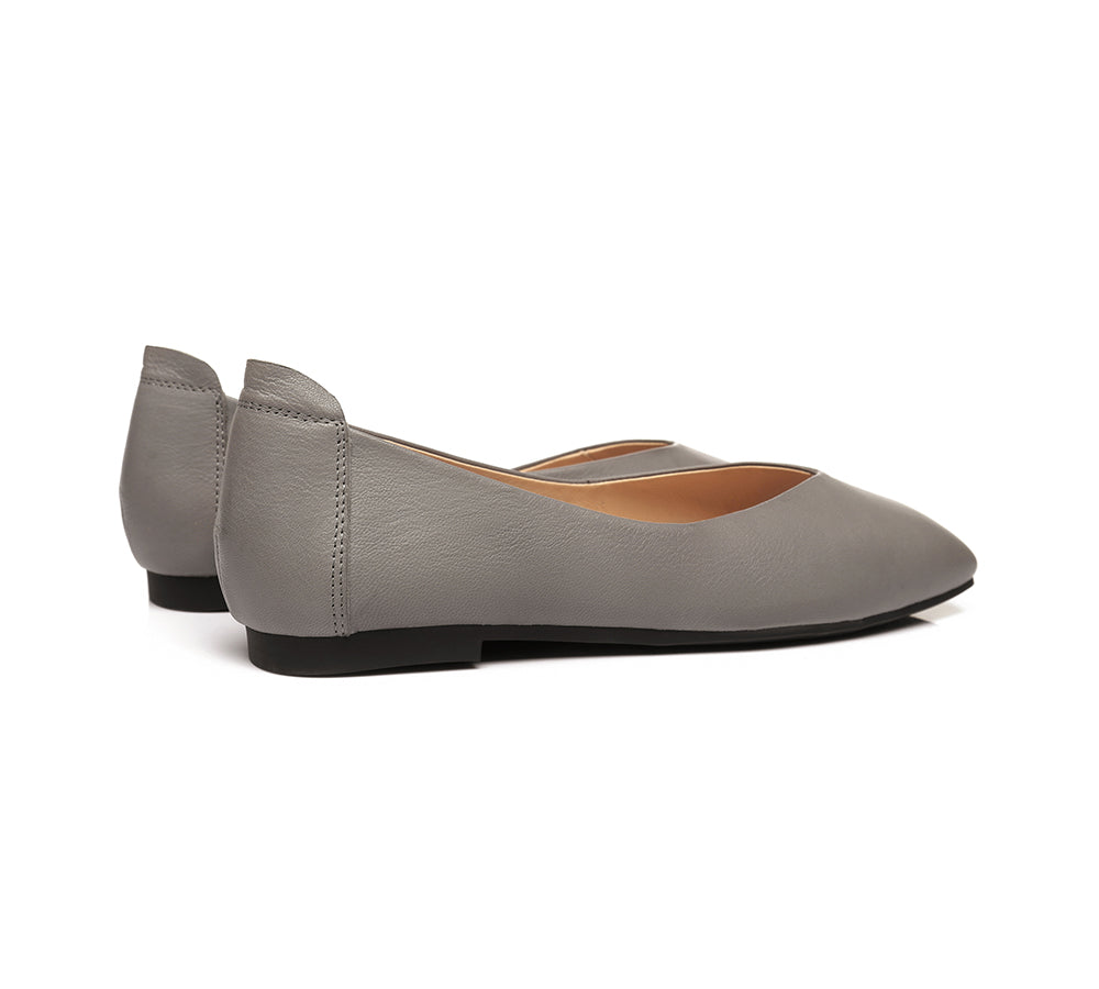 Flats - AS UGG Women Leather Ballet Flats Linda