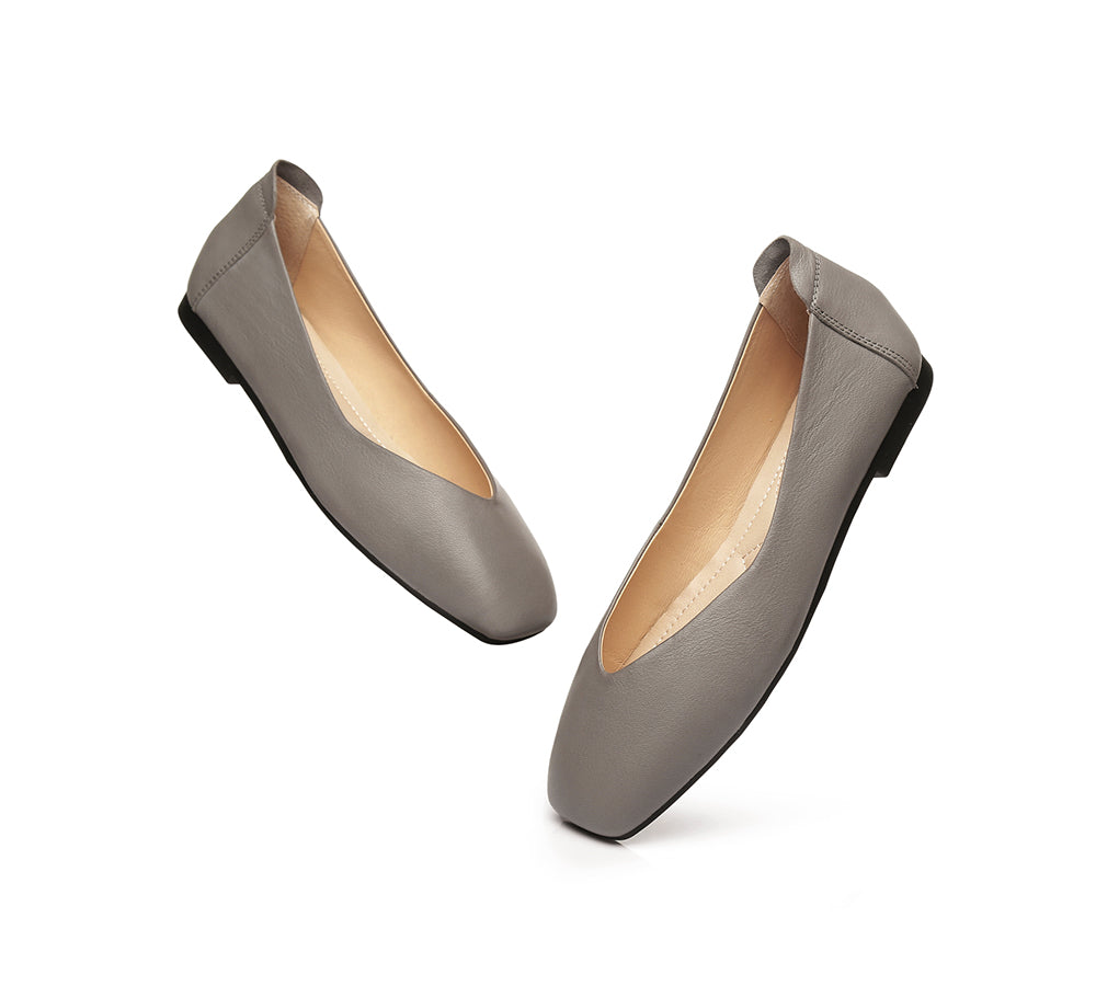 Women Leather Flats Linda Uggoutlet