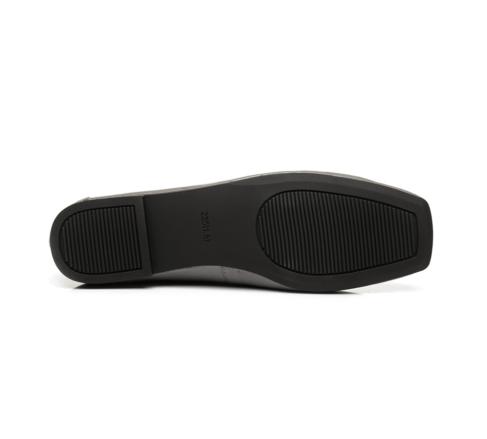 Flats - AS UGG Women Leather Ballet Flats Linda